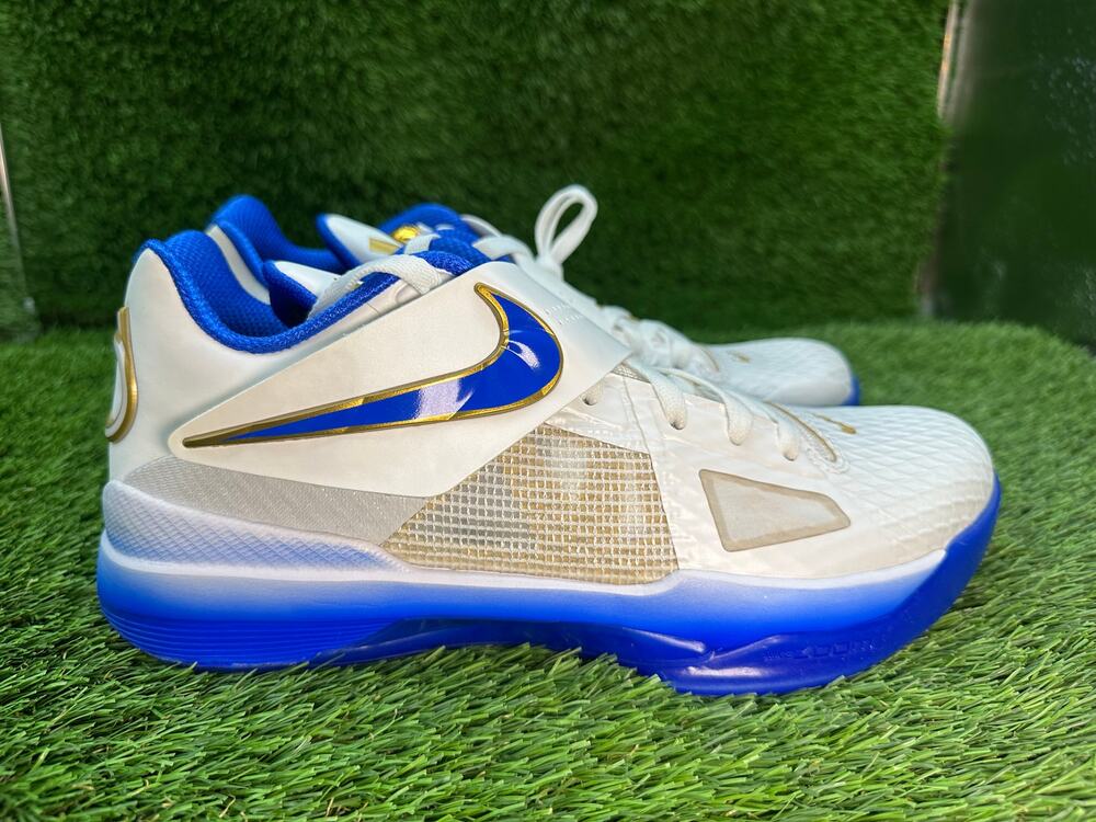 Nike Zoom KD 4 IB3546-100 Athletic Sneaker Men's 8.5 White Synthetic Basketball